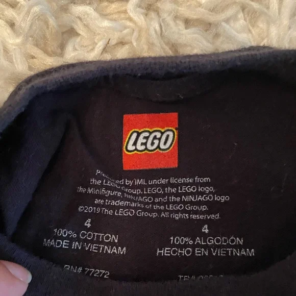 Lego Ninjago black T Shirt Kids Size 4 - Picture 3 of 3